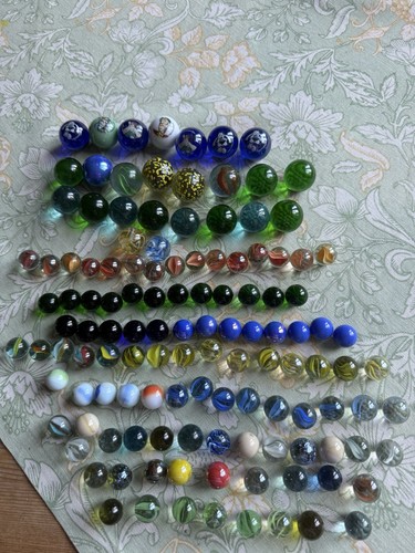 120 vintage glasmurmeln - 120,