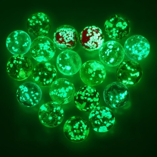 20x glasmurmeln 12mm leuchtend - glasmurmeln,