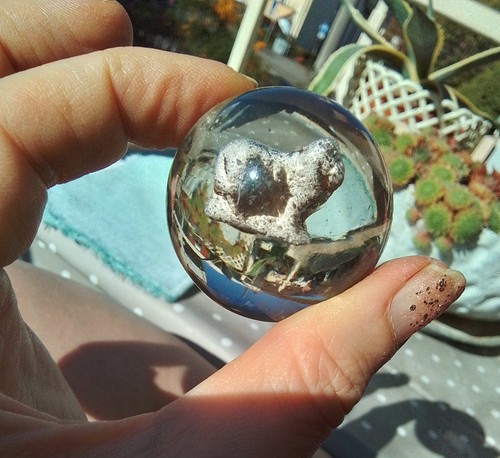 Sulphide glas murmel - glas-murmel, antik