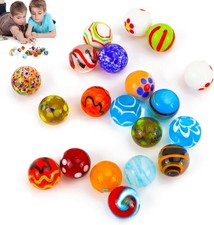 20 Stück Glasmurmeln, Bunte