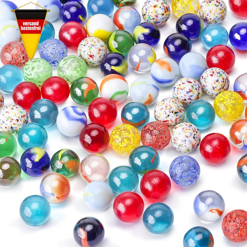 Bunte glasmurmeln stück - bunte, 80