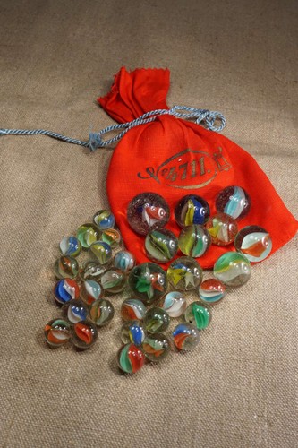 Vintage glasmurmeln klicker - /,