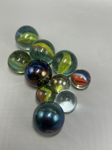 Vintage glas murmeln hand - ,