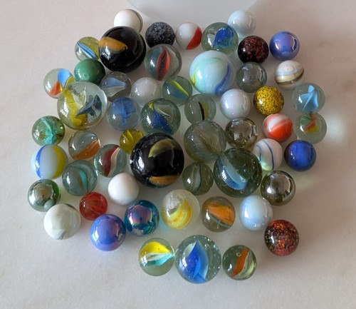 Alte glas murmeln - ca.,