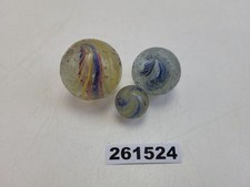 3x Murmeln Glas Handarbeit