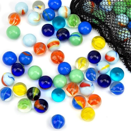 160 glasmurmeln 16mm bunt - glasmurmeln,