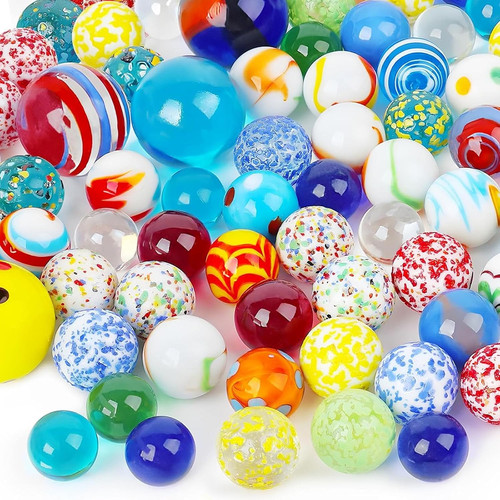 Stück bunte glasmurmeln - 85,