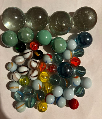 Vintage konvolut glasmurmeln - vintage,