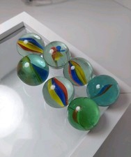 7x Murmel Vintage Alte Murmeln