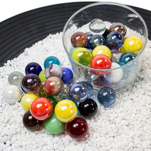 1kg glasmurmeln farbmix - 1kg, (16mm)